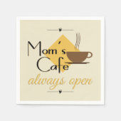 Mama Café immer geöffnet Serviette (Vorderseite)