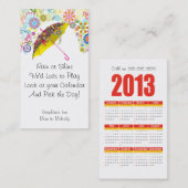 Mama Calling Card Umbrella 2013 Kalendervorlage Telefonnummerkarte (Vorne/Hinten)