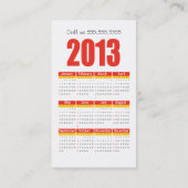 Mama Calling Card Umbrella 2013 Kalendervorlage Telefonnummerkarte (Rückseite)