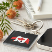 MAMA CANADA T - Shirt Button Schlüsselanhänger (Vorderseite rechts)