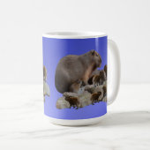 Mama Capybara mit Babys, Kaffee-Tasse Kaffeetasse (VorderseiteRechts)
