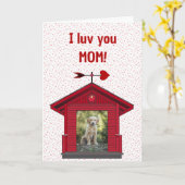 Mama Card Foto Welpenhund Karte (Gelbe Blume)