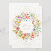 Mama Card - Schöne Blumenwüstenkarte Einladung (Vorne/Hinten)