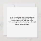 Mama Cat and Baby Mother Day Karte (Rückseite)