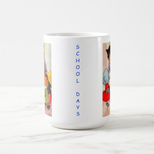 Mama Cat, Kätzchen Vorbereitung für die Schule Vin Kaffeetasse (Mittel)