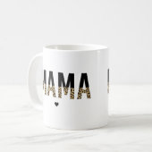 Mama Cheetah druckt typografische Geschenke für Ma Kaffeetasse (Vorderseite Links)