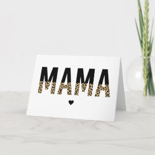 Mama Cheetah druckt typografische Geschenke für Ma Karte