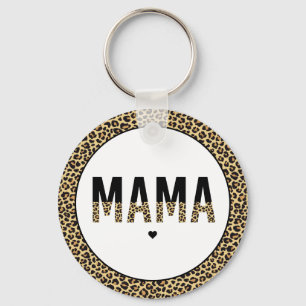 Mama Cheetah druckt typografische Geschenke für Ma Schlüsselanhänger