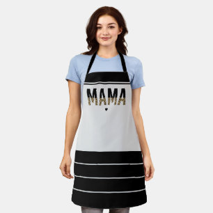 Mama Cheetah druckt typografische Geschenke für Ma Schürze