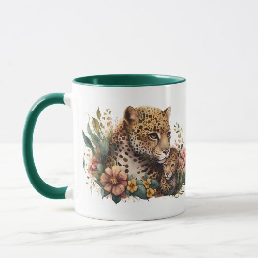 Mama Cheetah und Cub Tasse (Links)