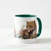 Mama Cheetah und Cub Tasse (VorderseiteRechts)