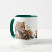 Mama Cheetah und Cub Tasse (Vorderseite Links)