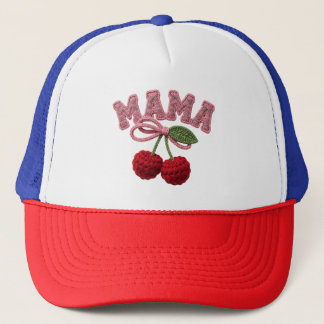Mama Cherry Hat – Embroidered Style “Mama” Cap wit Truckerkappe