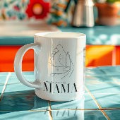 Mama | Chic Boho Lettering 3 Foto Kaffeetasse