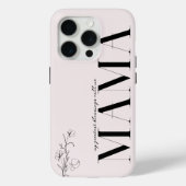 Mama | Chic Boho Lettering & Floral Case-Mate iPhone Hülle (Rückseite)