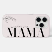 Mama | Chic Boho Lettering & Floral Case-Mate iPhone Hülle (Rückseite (Horizontal))