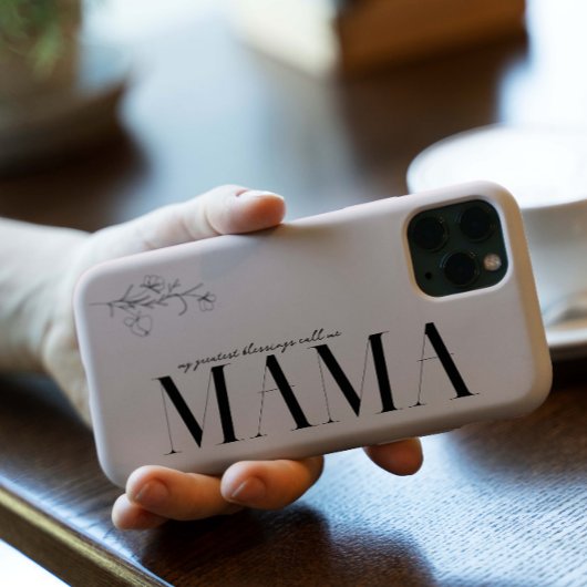 Mama | Chic Boho Lettering & Floral Case-Mate iPhone Hülle