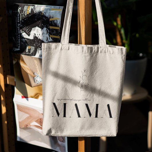 Mama | Chic Boho Lettering & Floral Tragetasche