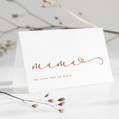Mama | Chic Boho Script and Heart with Foto Karte
