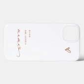 Mama | Chic Boho Script and Heart with Kids Names Case-Mate iPhone Hülle (Rückseite (Horizontal))