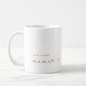 Mama | Chic Boho Script and Heart with Kids Names Kaffeetasse (Links)