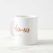 Mama Chic Boho Script und Herz mit Kindernamen Kaffeetasse (Vorderseite Links)