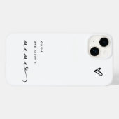 Mama | Chic Script and Heart with Kids Names Case-Mate iPhone Hülle (Rückseite (Horizontal))