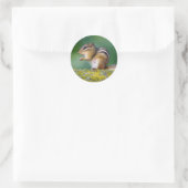 Mama Chipmunk Runder Aufkleber (Tasche)