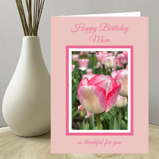 Mama Christlich Geburtstag Pink Tulips Karte