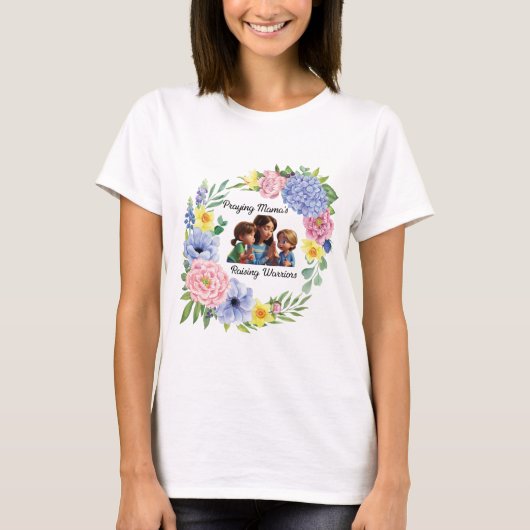 Mama Christlicher Muttertag floral beten T-Shirt (Vorderseite)