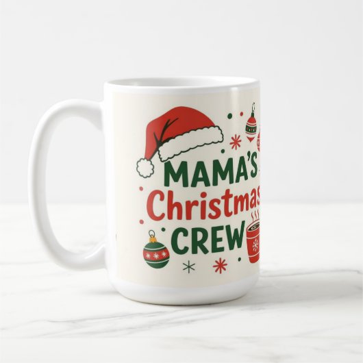 Mama Christmas crew ,coffee lover Kaffeetasse (Links)