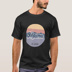 Mama Circa 2019 etablierter Vintager Sonnenunterga T-Shirt