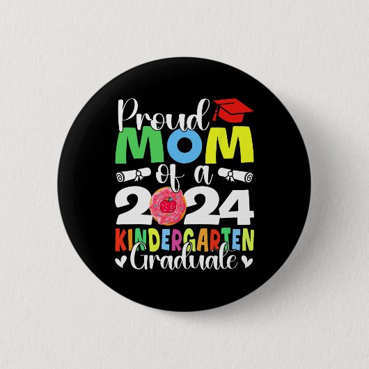 Mama CL des Abschlusses Kindergarten 2024 Button (Vorderseite)