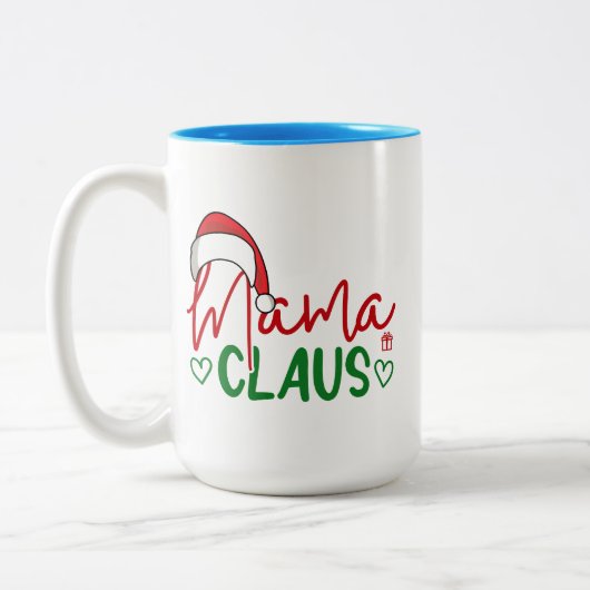 Mama Claus Christmas Design-60094 Zweifarbige Tasse (Links)