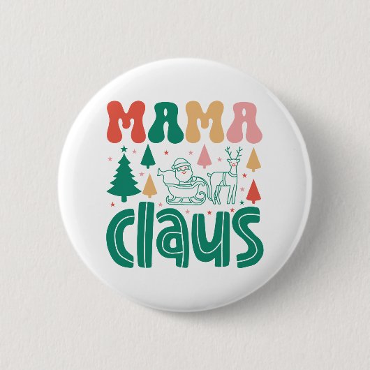 Mama Claus Christmas Design-60097 Button (Vorderseite)