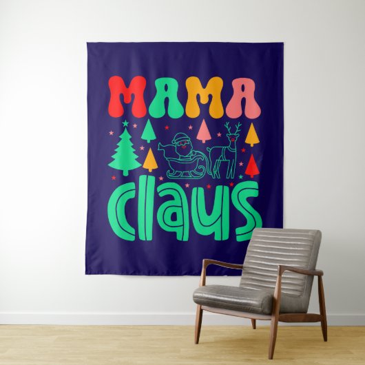 Mama Claus Christmas Design-60097 Wandteppich (Beispiel)