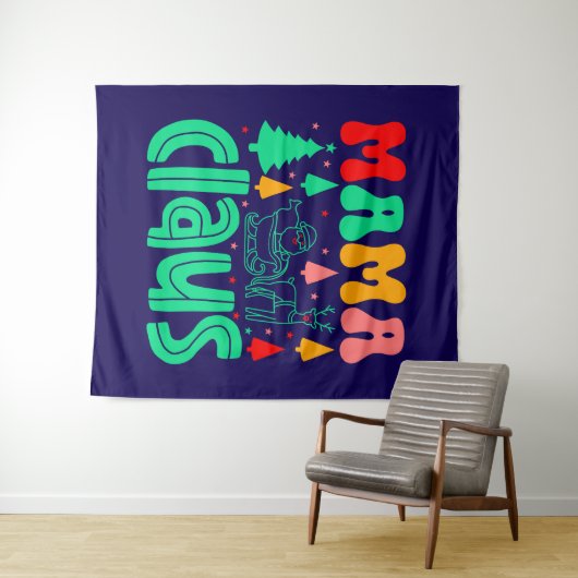 Mama Claus Christmas Design-60097 Wandteppich (Beispiel (Horizontal))