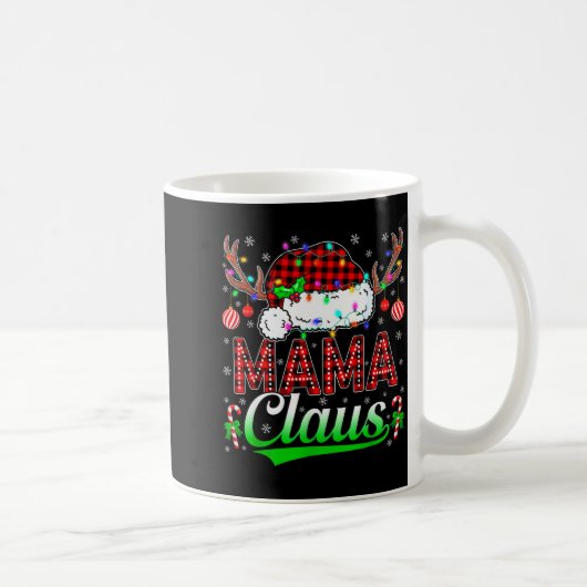Mama Claus Christmas Lights Matching Family Xmas P Kaffeetasse (Rechts)
