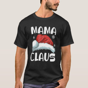 Mama Claus Christmas Pajama Familie Matching Xmas T-Shirt