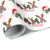 Mama Claus Decorative Design Weihnachten Geschenkpapier (Rolleneckpunkt)