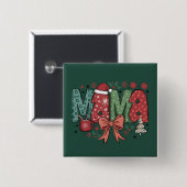 Mama Claus Frohe Weihnachtsgeschenk für Mama Button (Vorne & Hinten)