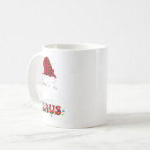 Mama Claus Funny Christmas Lights Pajama Family Ma Kaffeetasse (Vorderseite Links)