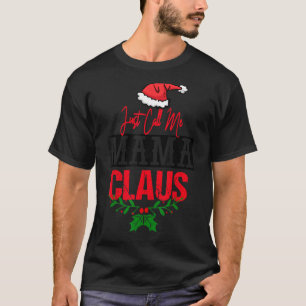 Mama Claus Kariert Leopard Weihnachtsfeier T-Shirt