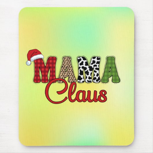 Mama Claus Kariertes Muster-60096 Mousepad (Vorne)