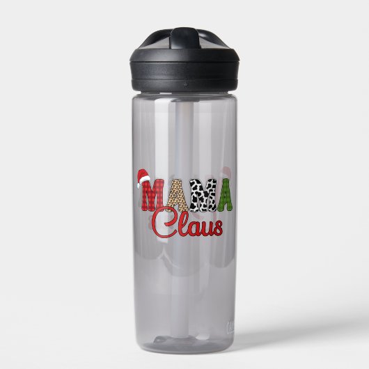 Mama Claus Kariertes Muster-60096 Trinkflasche (Vorderseite)