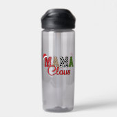 Mama Claus Kariertes Muster-60096 Trinkflasche (Rückseite)