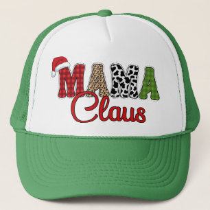 Mama Claus Kariertes Muster-60096 Truckerkappe