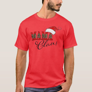 Mama Claus Merry Christmas Funny Mama Lover Santa  T-Shirt