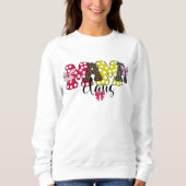 Mama Claus Niedlich Pattern Bow Weihnachten Sweatshirt (Vorderseite)