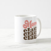 Mama Claus Retro Groovy Weihnachtsferien Kaffeetasse (VorderseiteRechts)